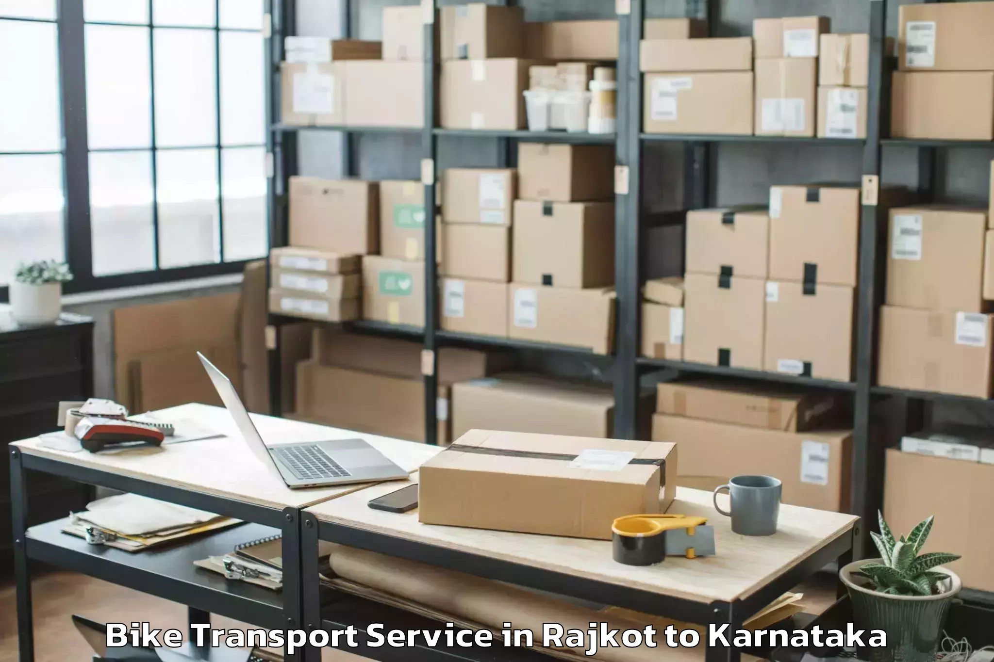 Reliable Rajkot to Ganagapura Bike Transport